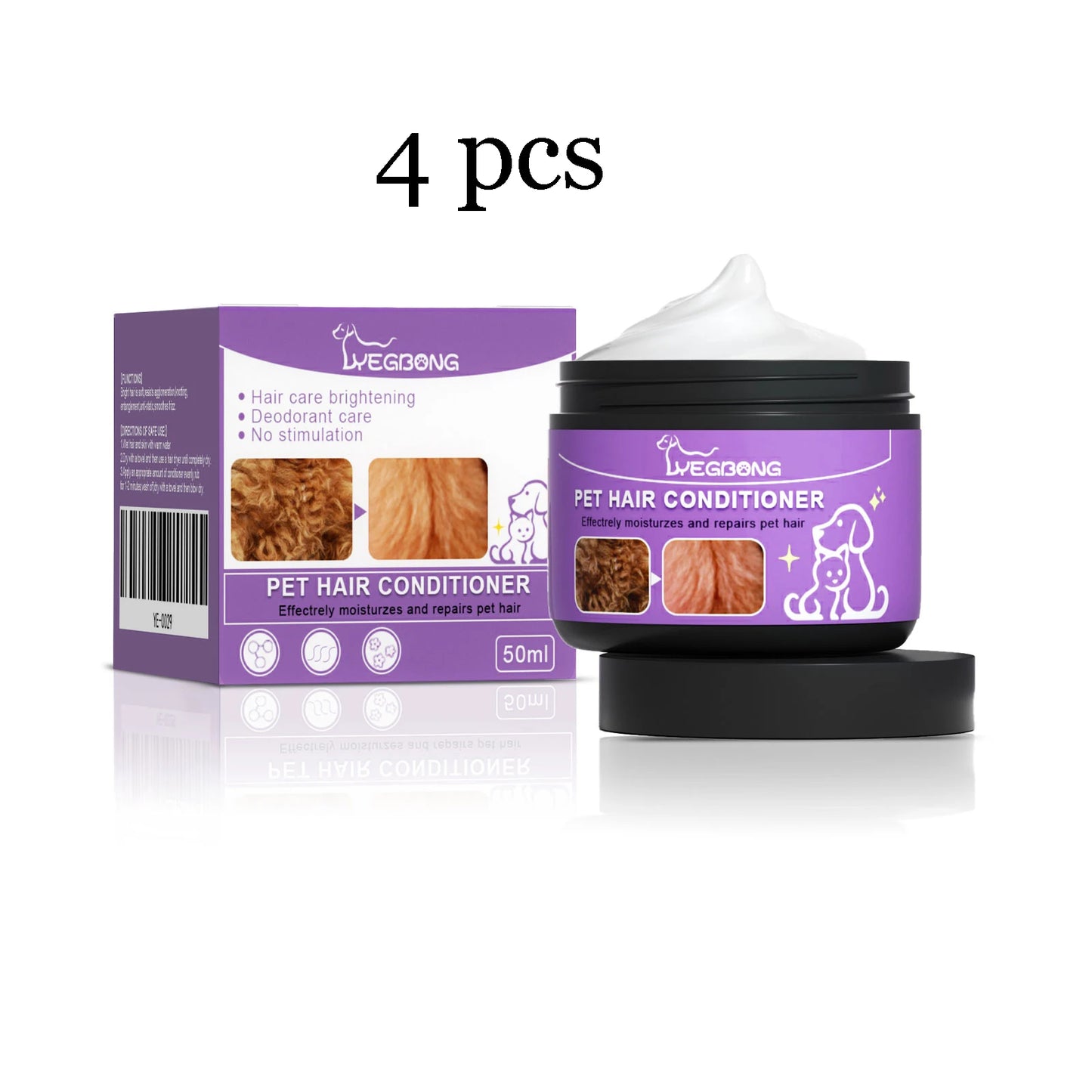 YEGBONG Pet Hair Conditioner Detangling Smoothing Thickening Volumizing
