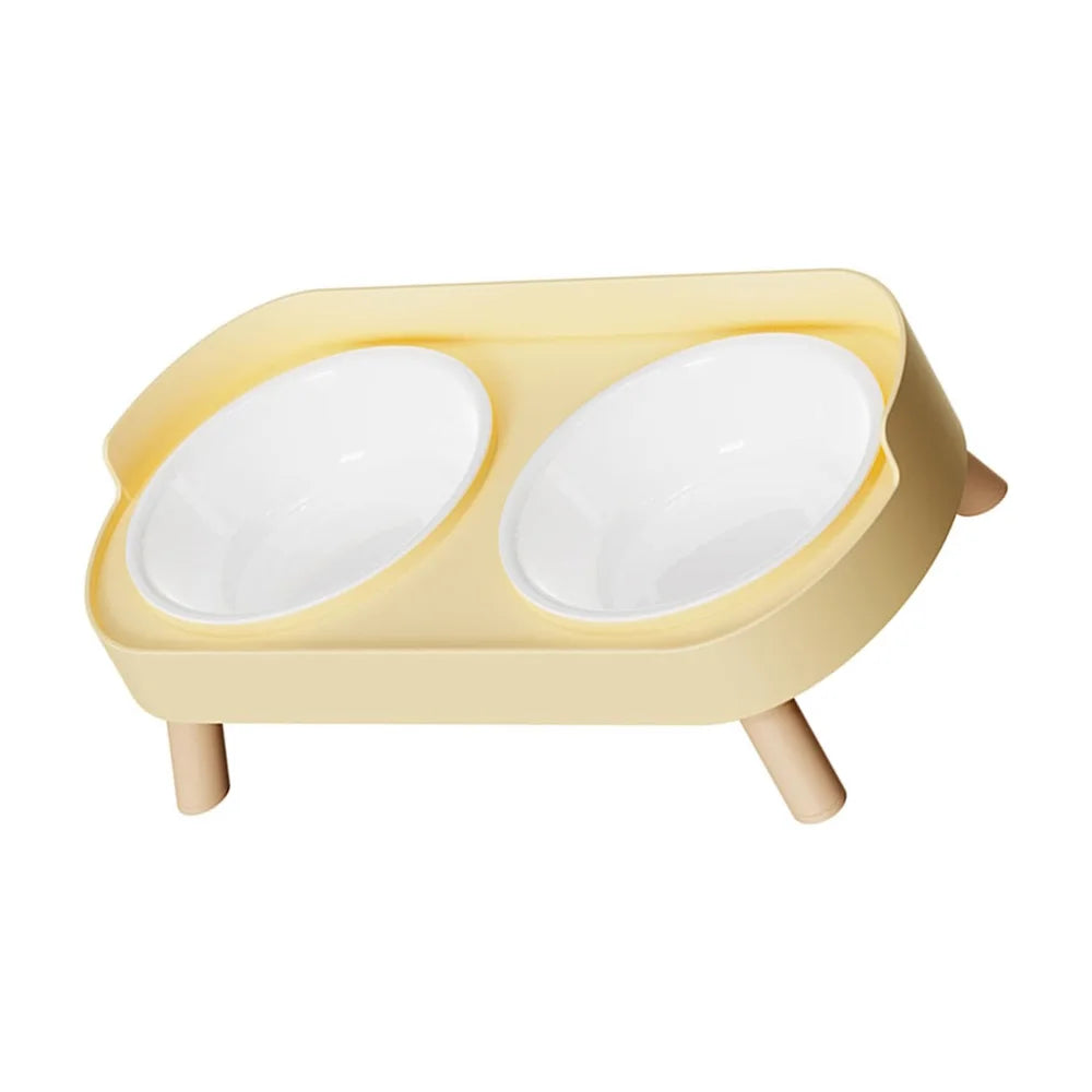 Elevated Pet Bowl Set Raised Feeding Stand For Cats Dogs