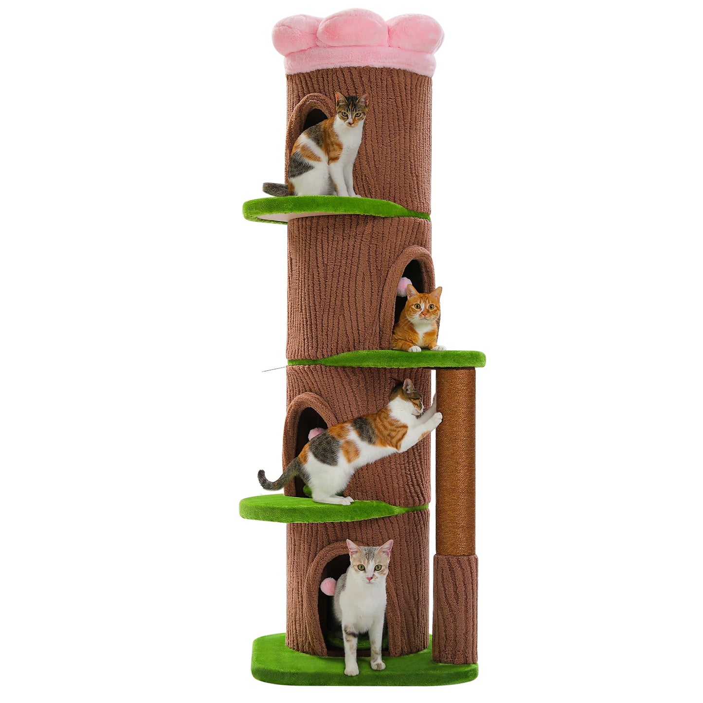 PAWZ Road Large Cat Tree Tower With 4 Condos And Scratching Posts