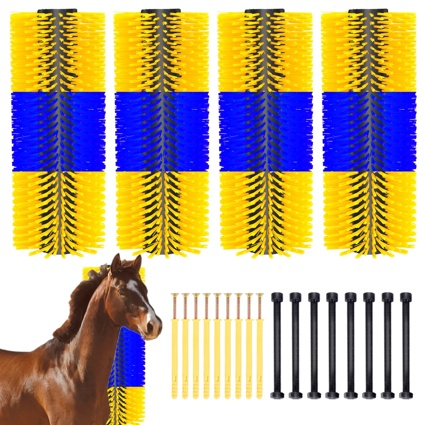 Livestock Scratching Brush Kit For Horses And Goats Heavy Duty