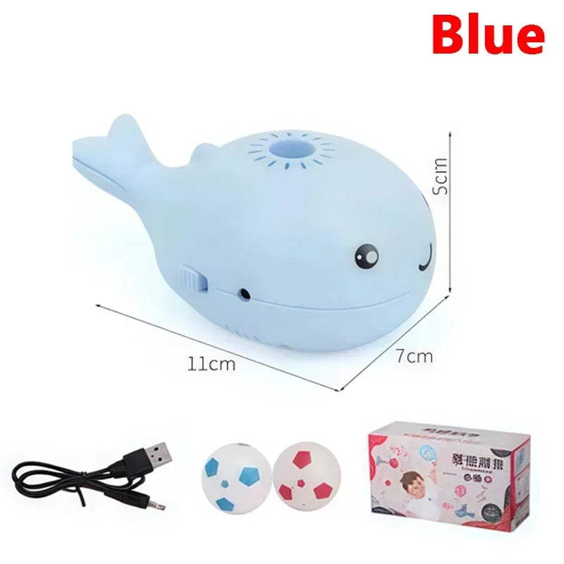 Whale-Shaped Electric Cat Toy With Jet Floating Ball USB Fan