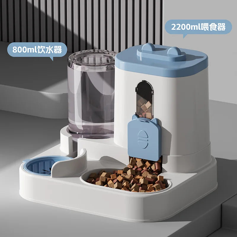 Spill Proof Automatic Pet Food And Water Dispenser Bowl