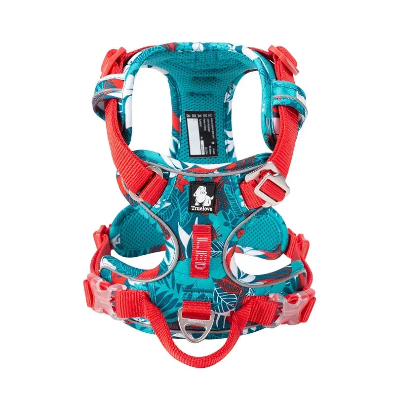 TRUELOVE Explosion-Proof Reflective Camouflage Dog Harness, Easy Adjust