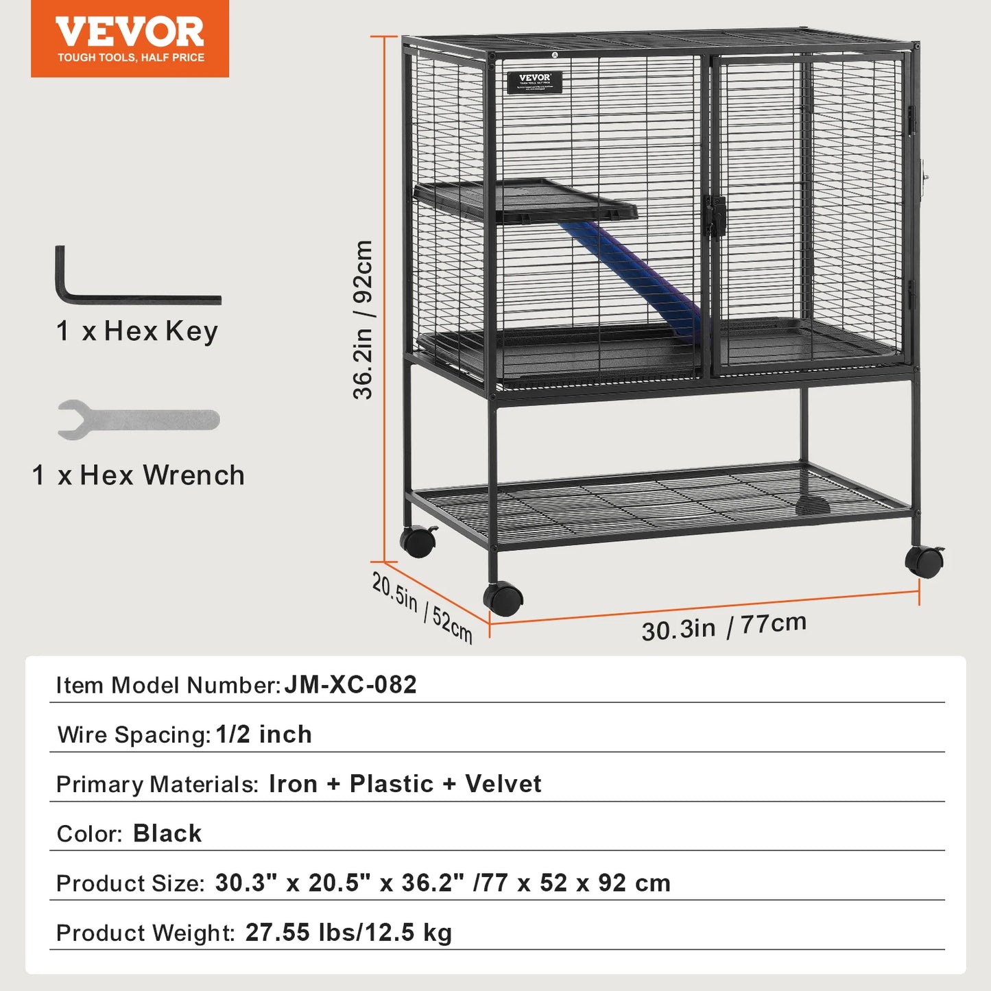 SucceBuy Ferret Cage 4-Tier Critter Nation Rodent Cage