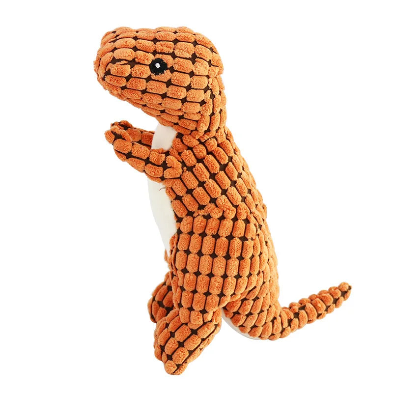 Stuffed Dinosaur Dog Chew Toy For Training And Play