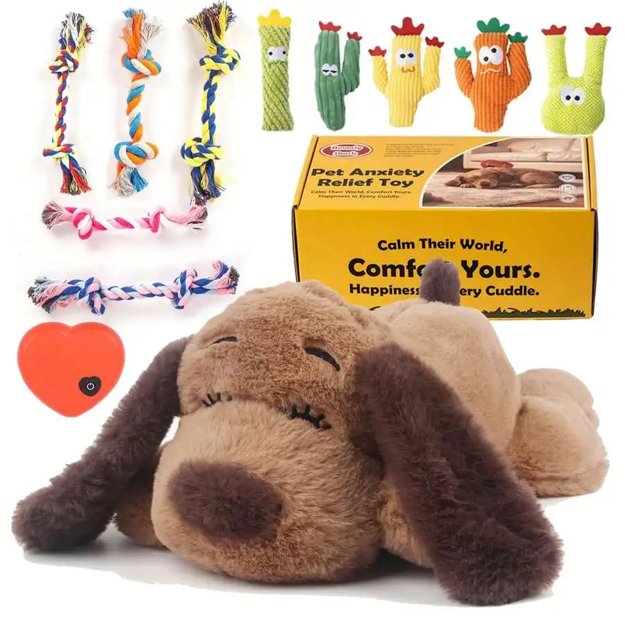 Plush Dog Heartbeat Toy For Anxiety Relief Calming Sleep Aid