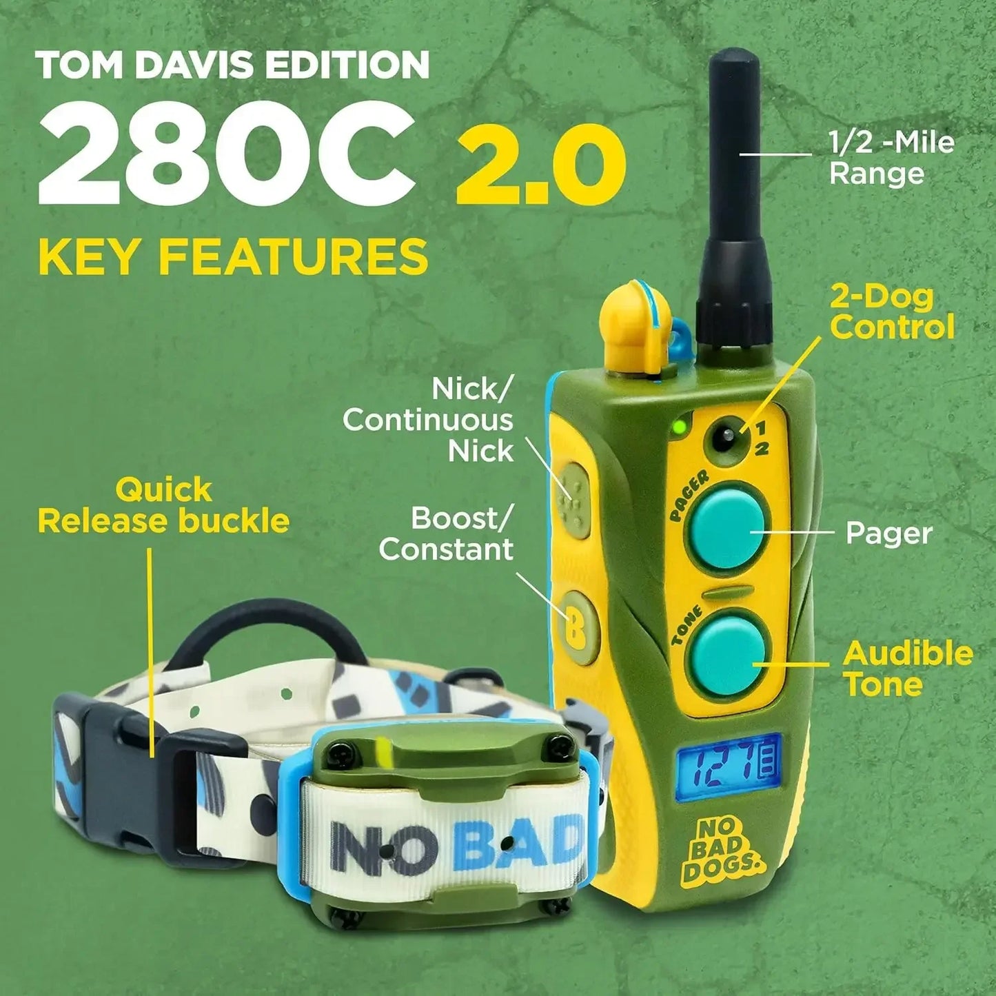 E-Collar 280C 2.0 Training Collar With Remote Waterproof
