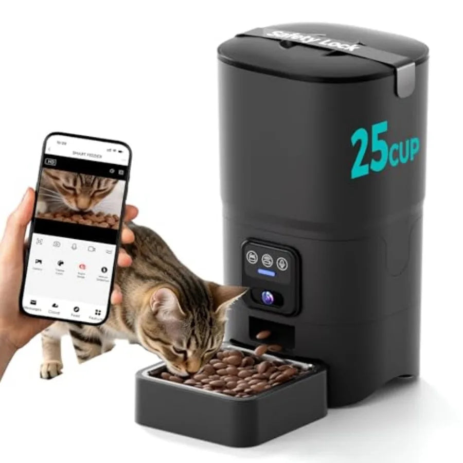 Automatic Cat Feeder With App Control 5G WiFi Cat Food Dispenser