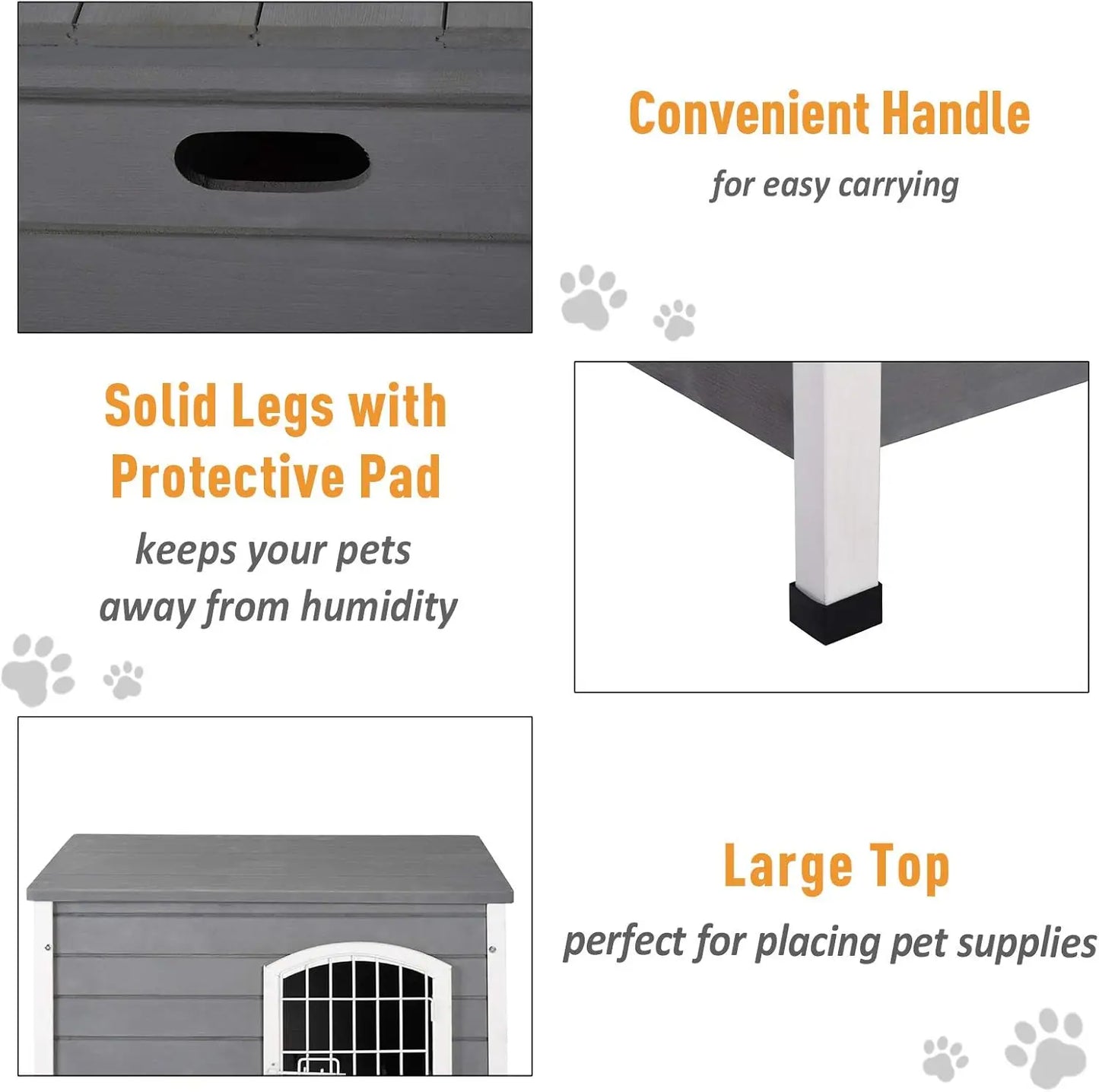 Wooden Dog Cage With Openable Top Removable Bottom Locking Door