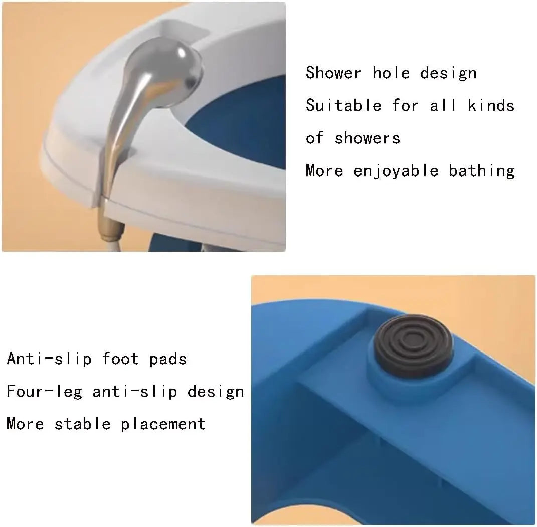 Foldable Pet Bathtub With Drain Hole For Small Dogs Cats