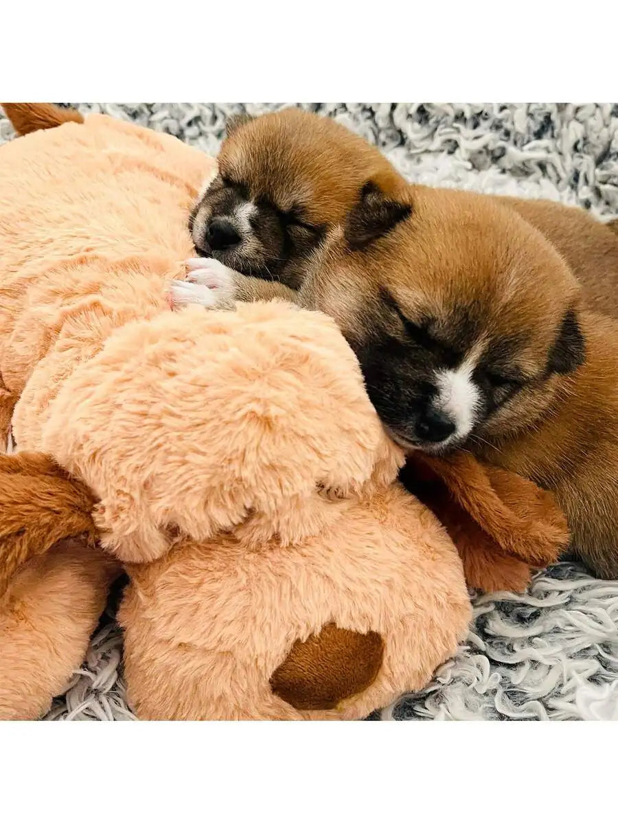 Soft Plush Dog Toy With Heartbeat Simulator For Anxiety Relief