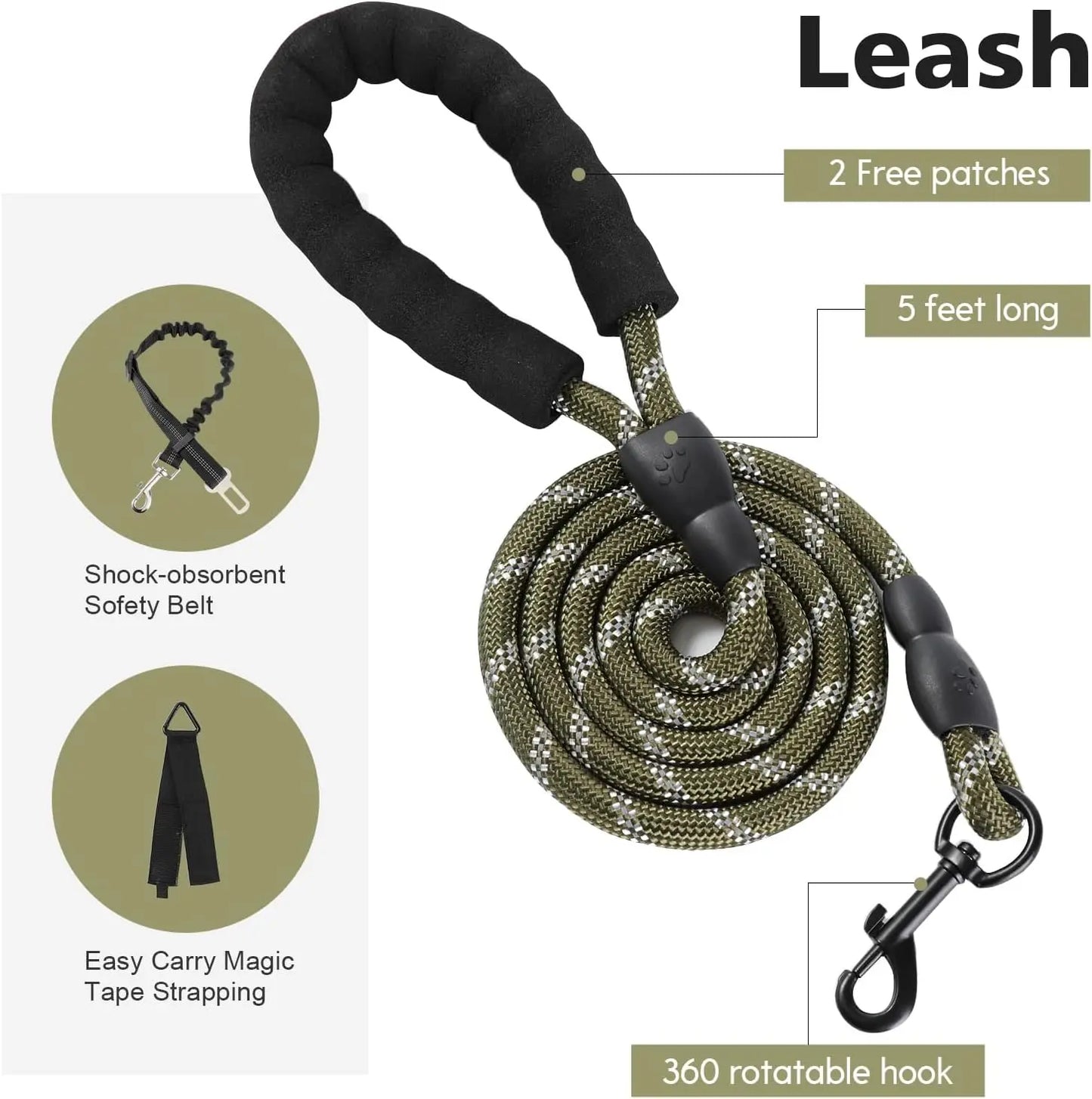 Escape-Proof Tactical Dog Harness With Handle