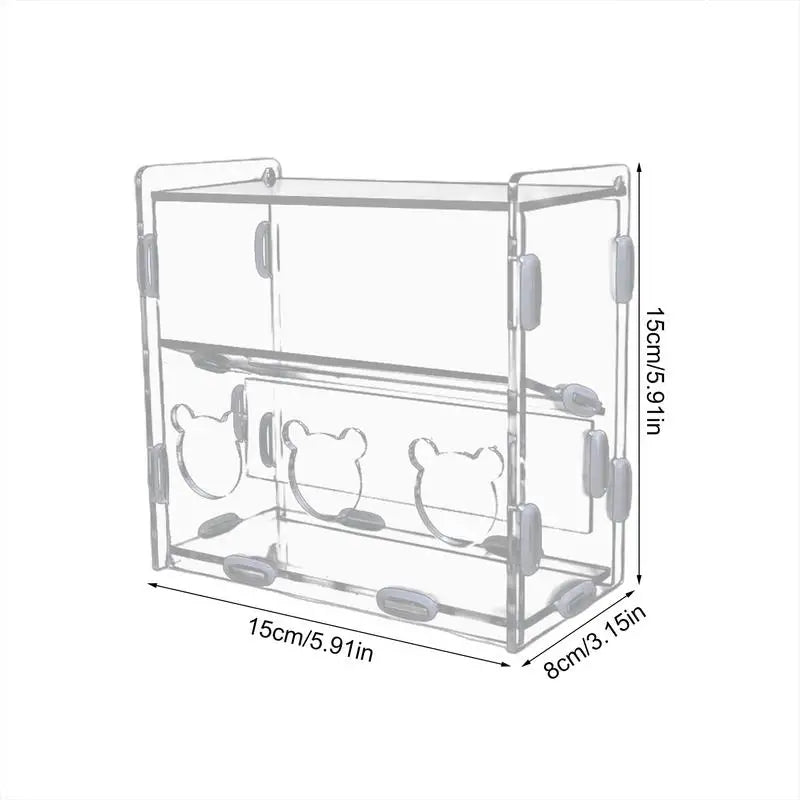 Acrylic Automatic Bird Feeder No Mess Dispenser For Finches Parrots
