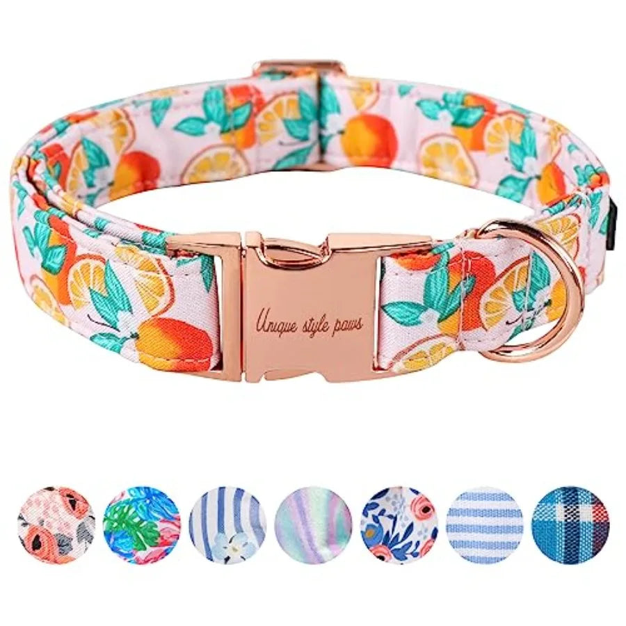 Dog Collar With Pendant Coconut Tree Design Plastic Buckle