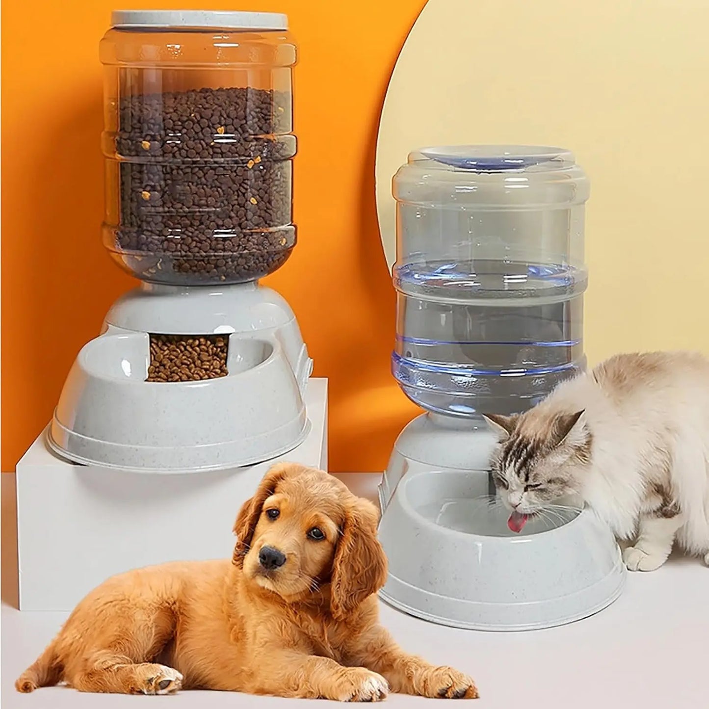 Gravity Pet Feeder and Water Dispenser Station for Dogs