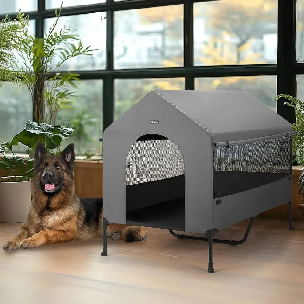 Outdoor Indoor Dog House Bed and Cot Shelter for Pets
