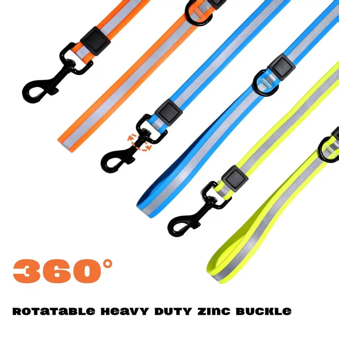 Reflective PVC Dog Leash Collar Set Waterproof Safety Lead