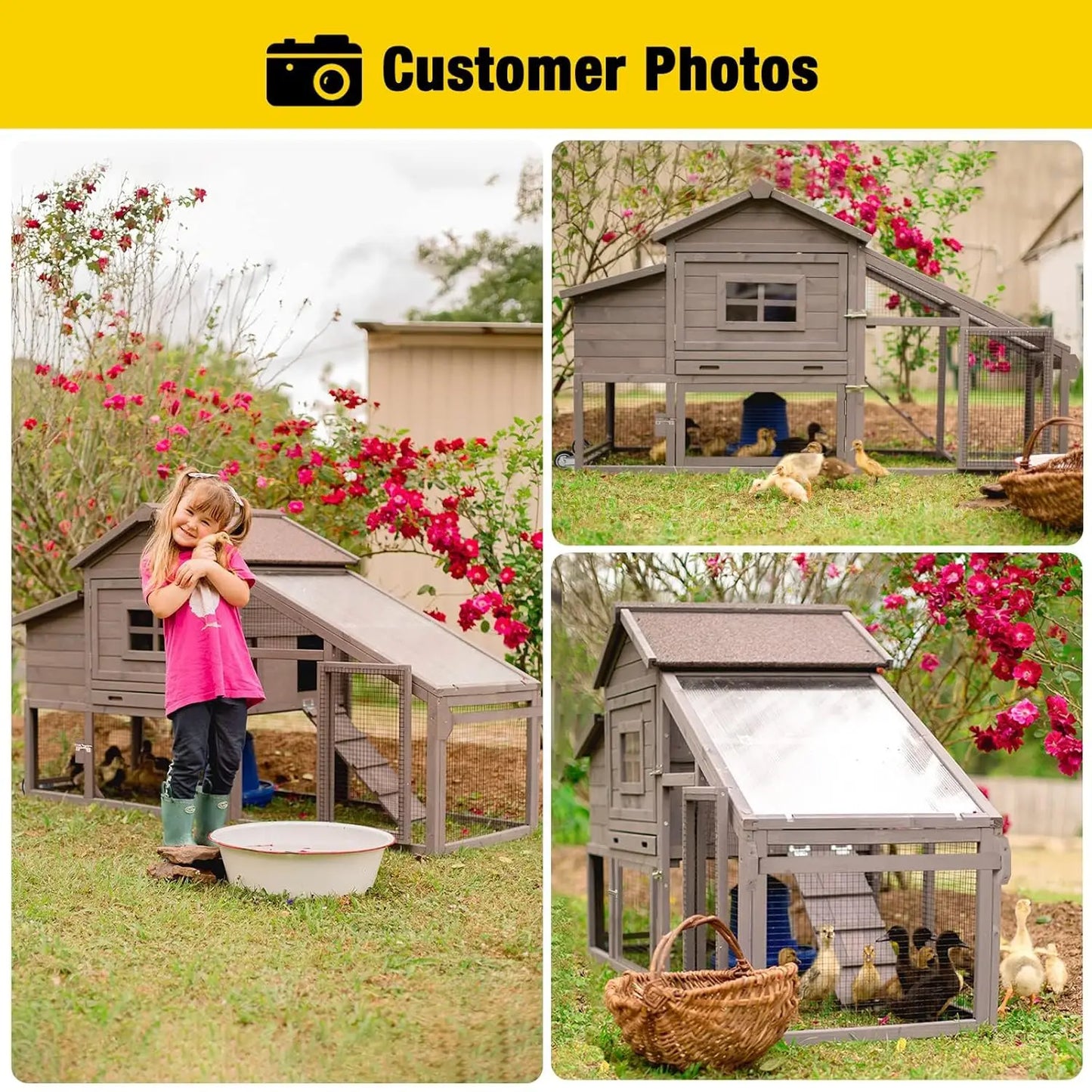 Mobile Chicken Coop With Wheels For Outdoor Backyard