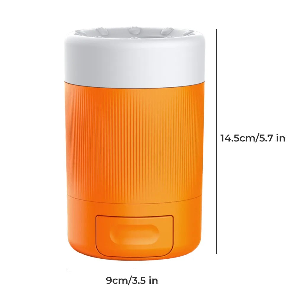 Portable Dog Paw Washer Cup With Silicone Brush For Travel
