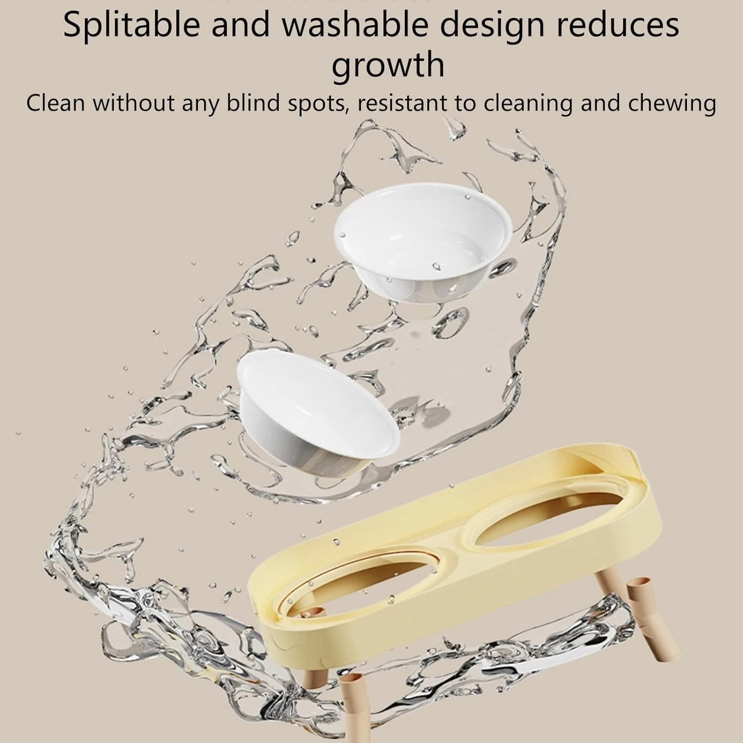 Elevated Pet Bowl Set Raised Feeding Stand For Cats Dogs