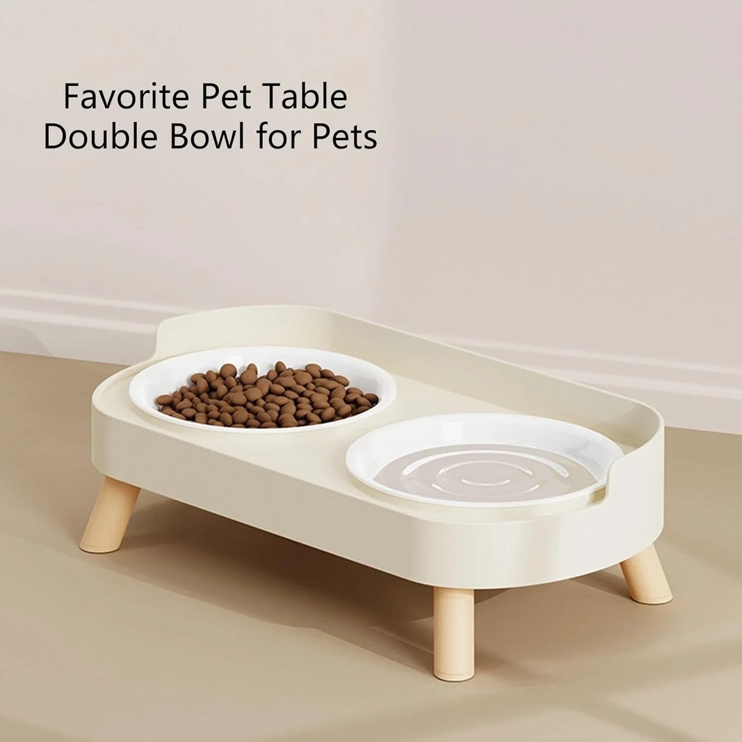 Elevated Pet Bowl Set Raised Feeding Stand For Cats Dogs