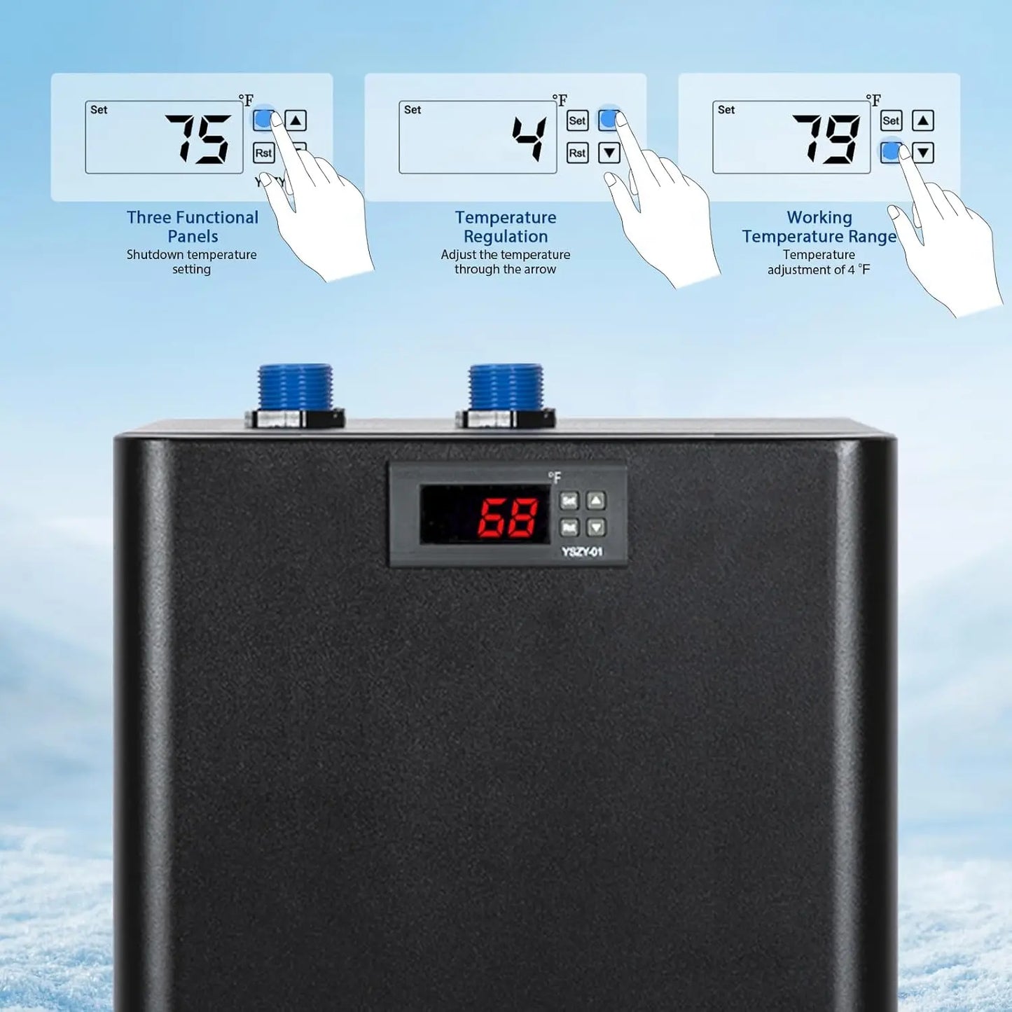 Aquarium Chiller One Third Horsepower For 79 Gallon Tanks Quiet Cooling