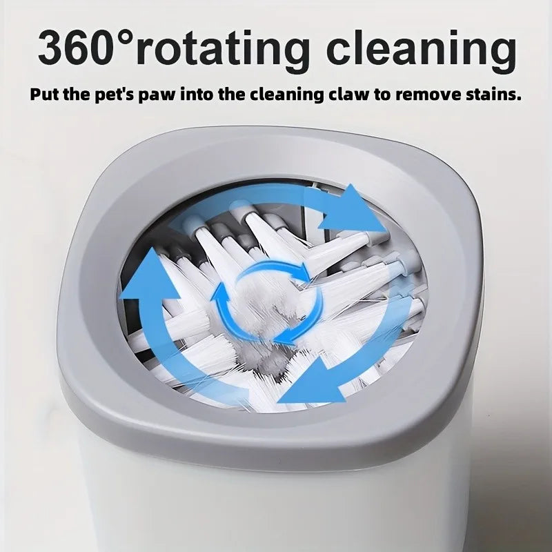 Portable Dog Paw Washer Cup With Silicone Brush For Travel