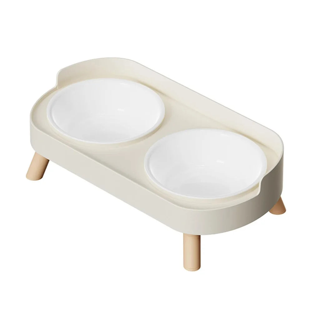 Elevated Pet Bowl Set Raised Feeding Stand For Cats Dogs