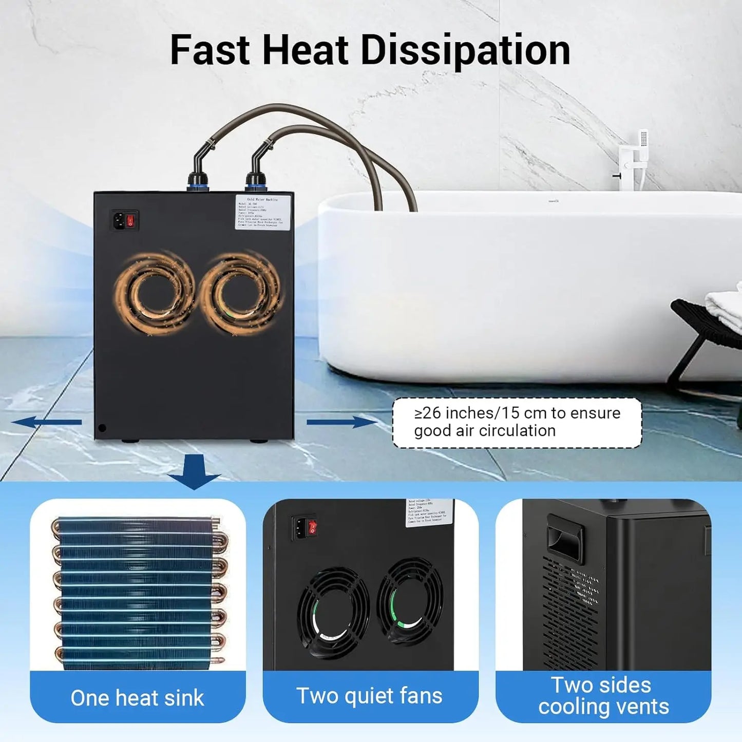 Aquarium Chiller One Third Horsepower For 79 Gallon Tanks Quiet Cooling