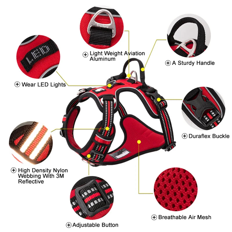 Truelove Reflective No Pull Adjustable Dog Harness