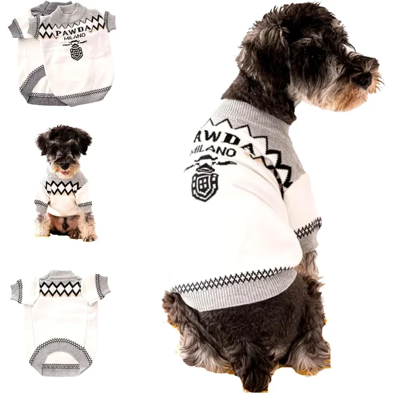 NONECN Designer Dog Clothes Sweater Shirt Outfit For Teacup Dogs