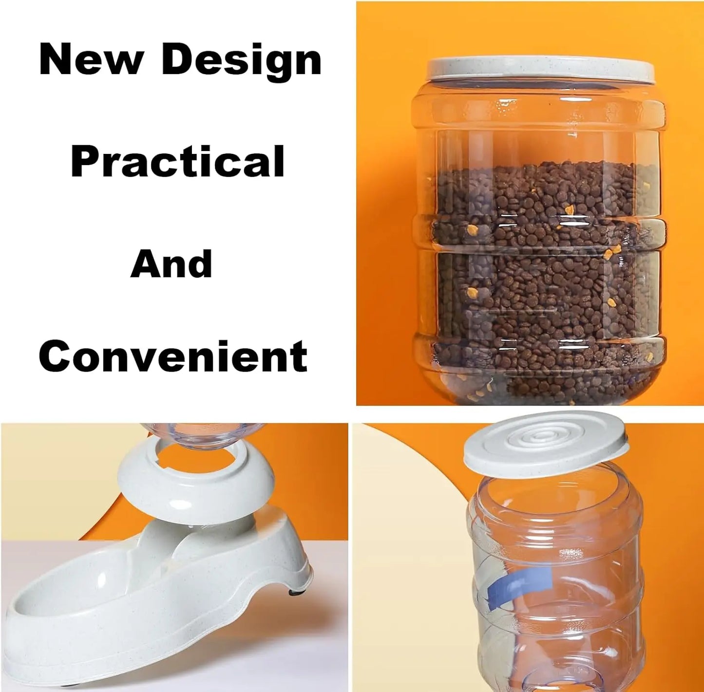 Gravity Pet Feeder and Water Dispenser Station for Dogs