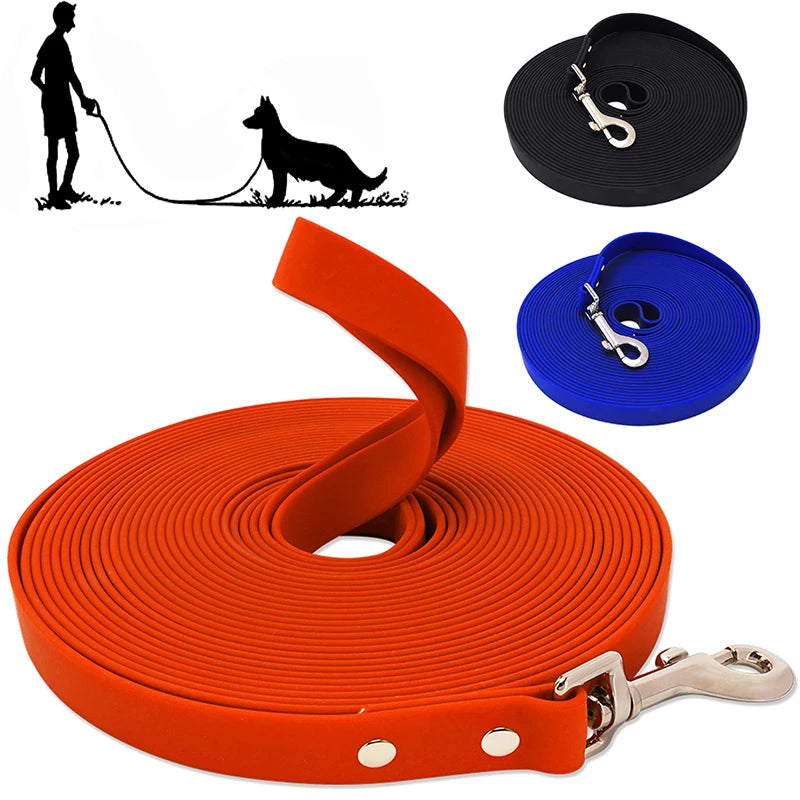 Waterproof PVC Dog Leash Easy Clean Walking Lead Durable