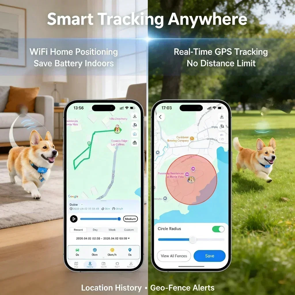WANWAYTECH GPS Pet Tracker 4G for Dogs and Cats RealTime