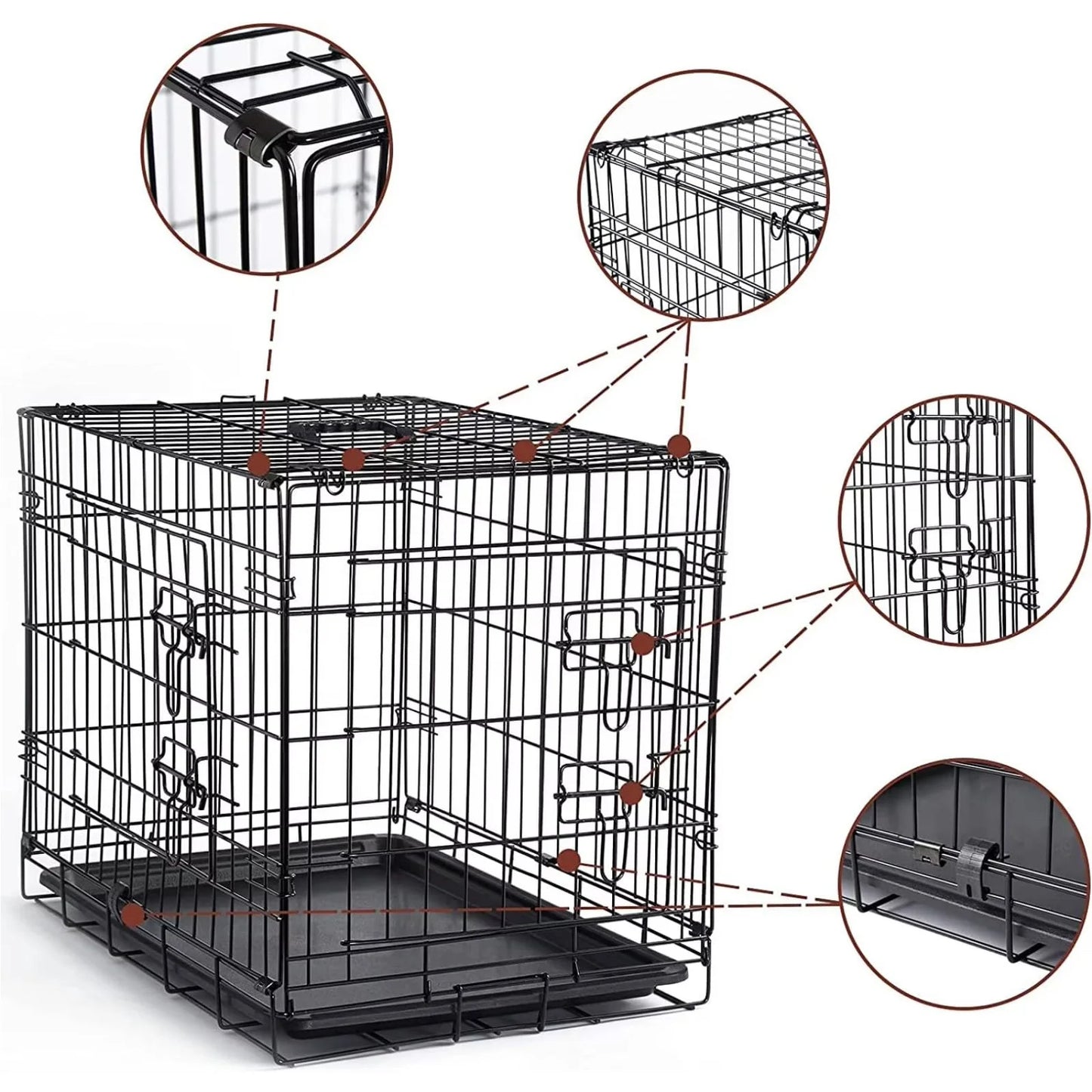 HiMISS Portable Ferret Cage Small Pet Habitat With Tray
