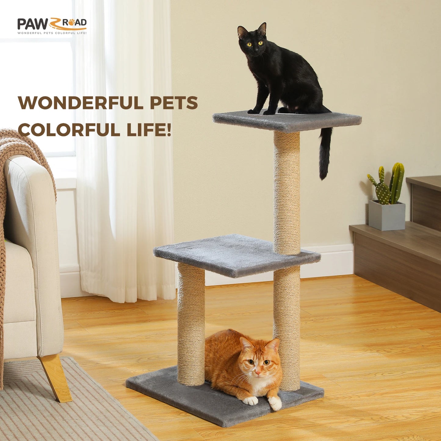 PAWZ Road Cat Tree Tower for Indoor Cats