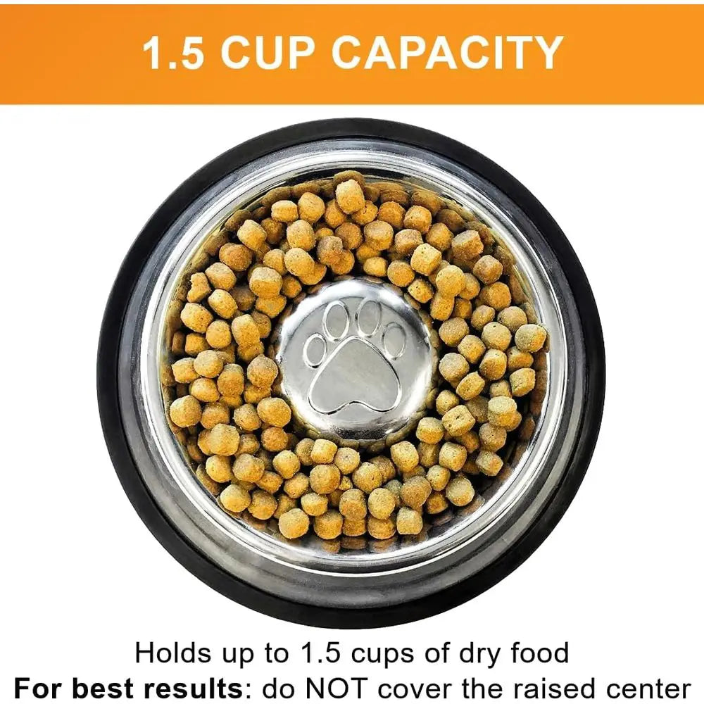 Slow Feed Bowl For Dogs Non Skid Stops Rapid Eating