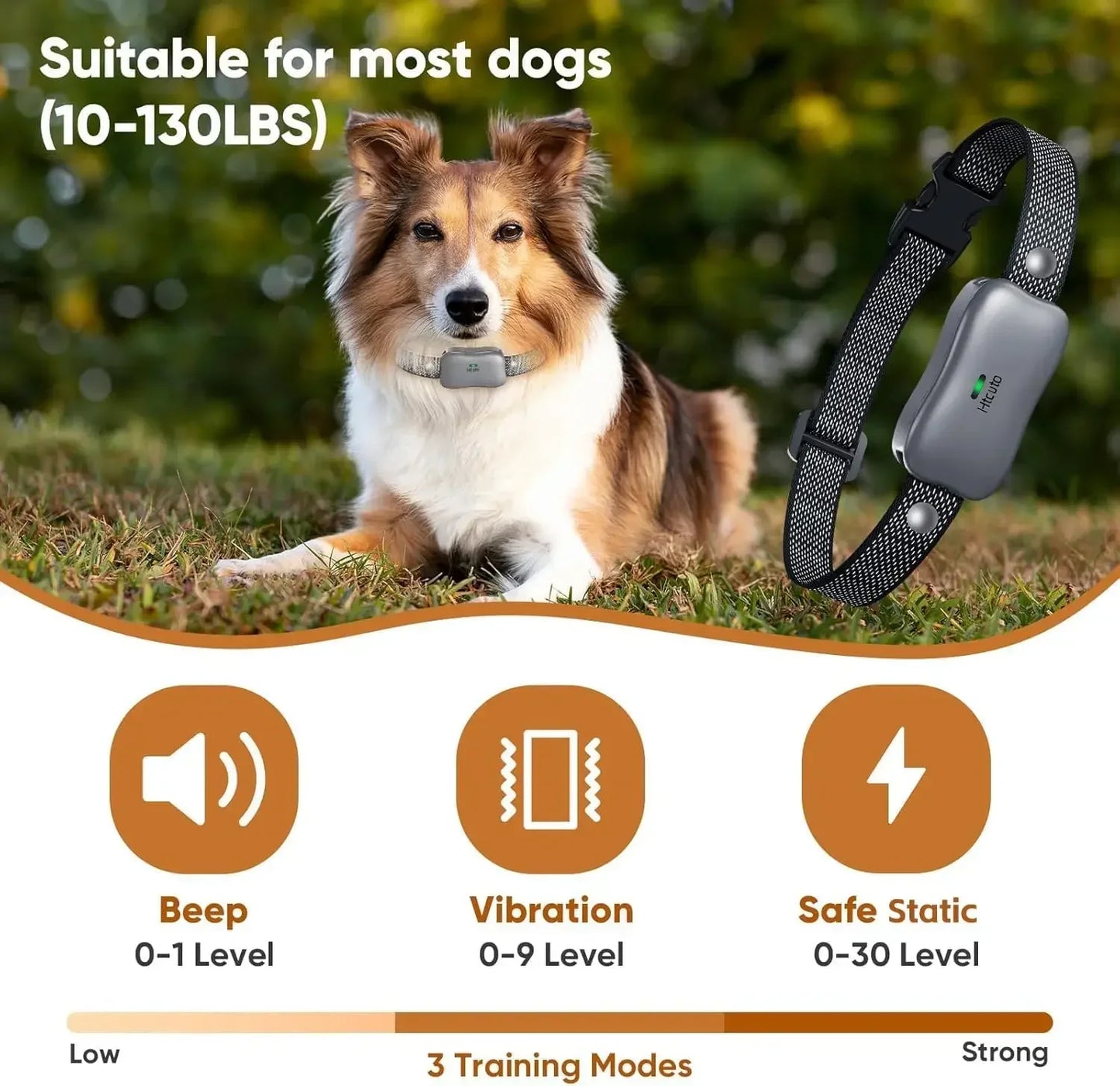 Wireless Dog Fence System With IPX7 Waterproof Remote Collar