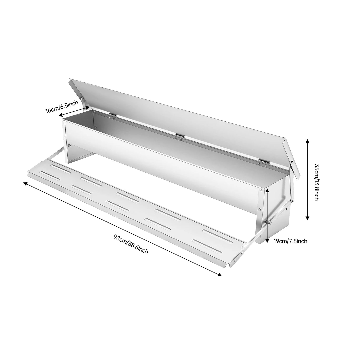 Automatic Chicken Feeder Large Capacity Poultry Trough For Farms