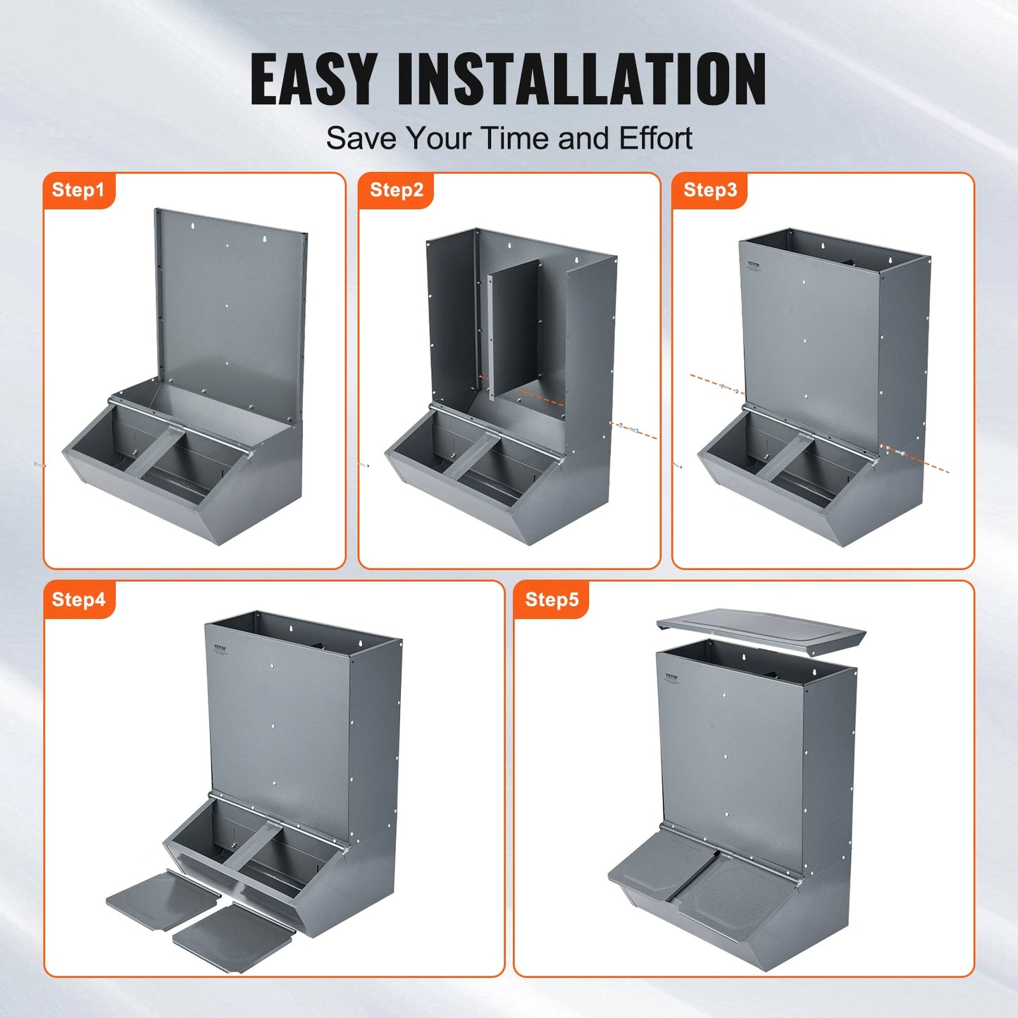 Hog Feeder For Livestock Galvanized Steel Heavy Duty Trough
