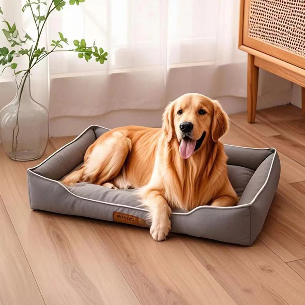 Four Season Square Dog Bed Waterproof Bite Resistant for Dogs