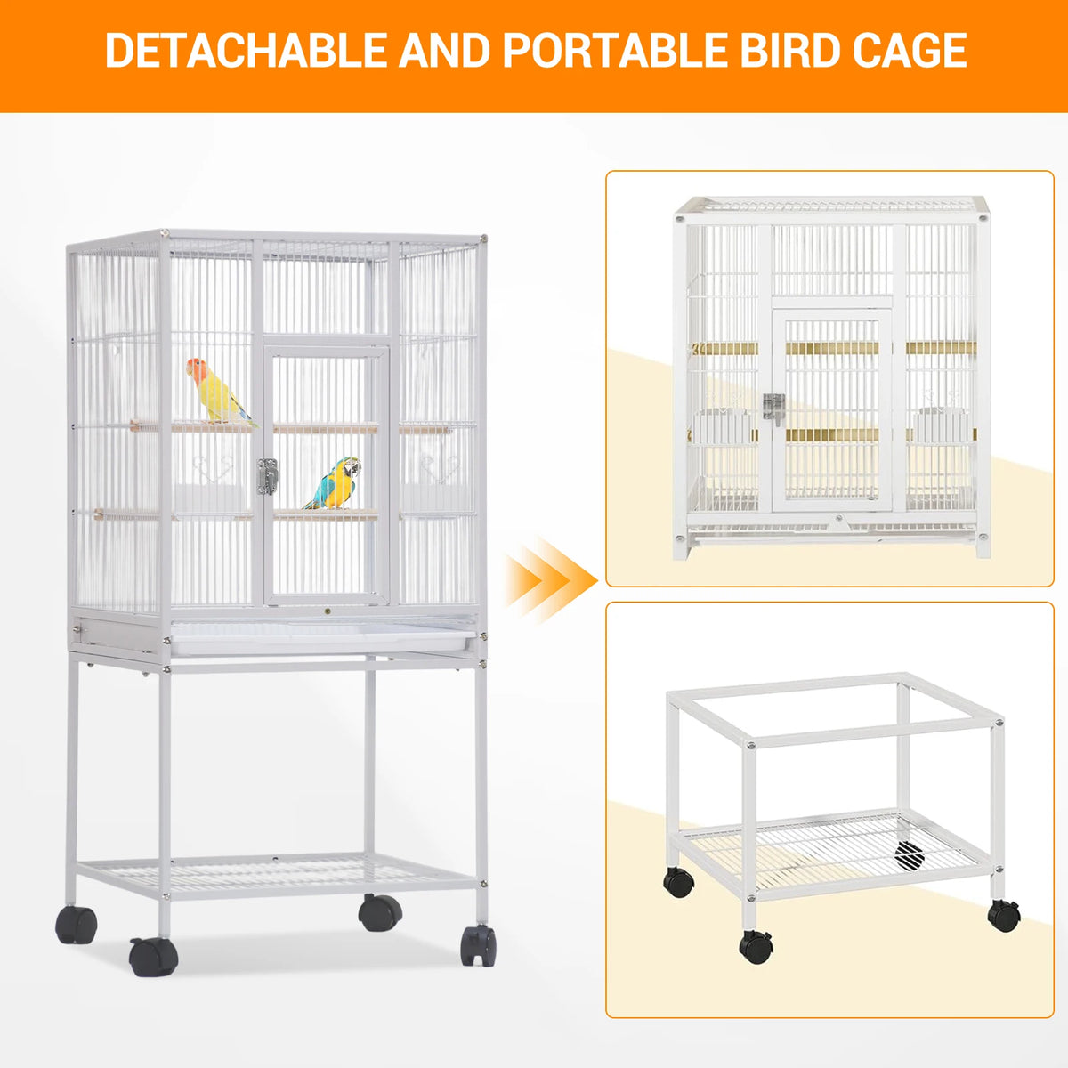 Five Tier Metal Small Animal Cage With Wheels And Tray