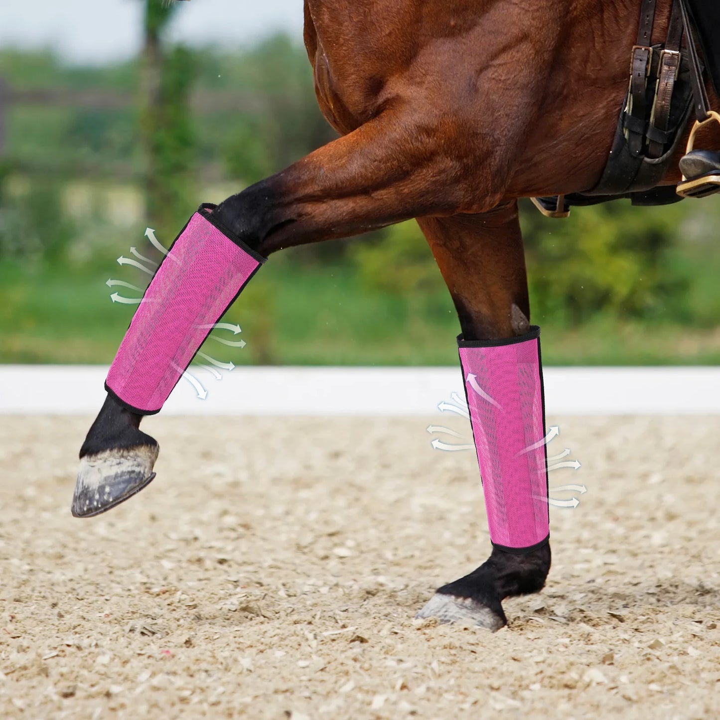Shunmaii Horse Leg Protective Covers Mosquito Mesh Boots Reducing Bites