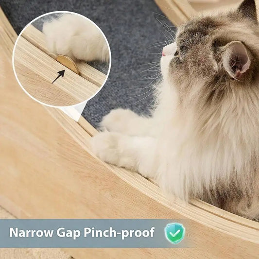 Solid Wood Cat Fitness Wheel Treadmill For Active Cats
