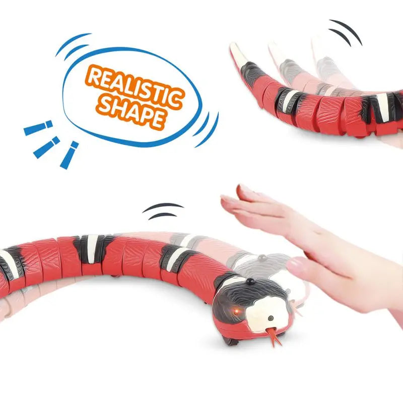 Smart Sensing Snake Interactive Cat Toy USB Charging Kitten Toy