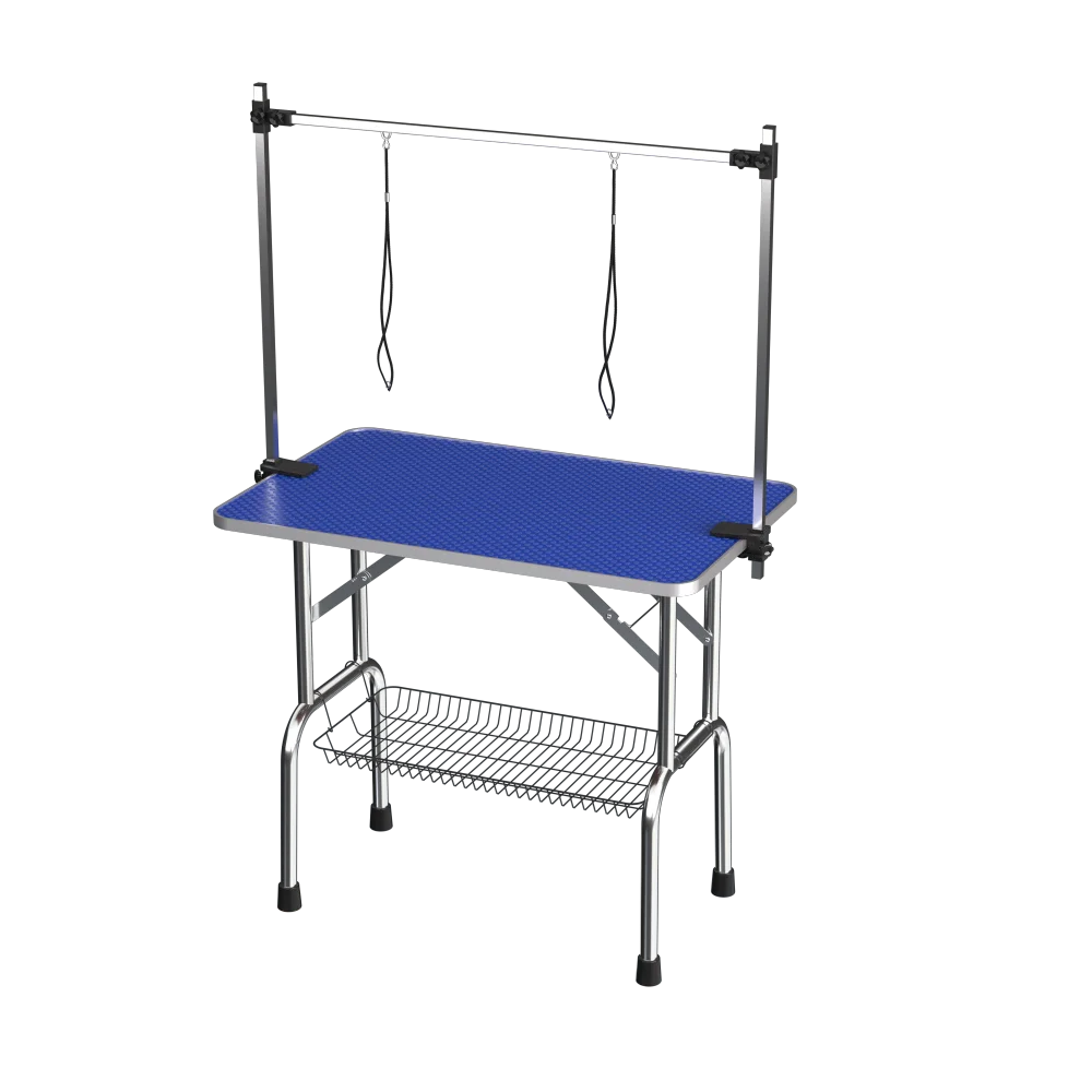 Pet Grooming Table With Adjustable Arm And Clamps Stainless Steel