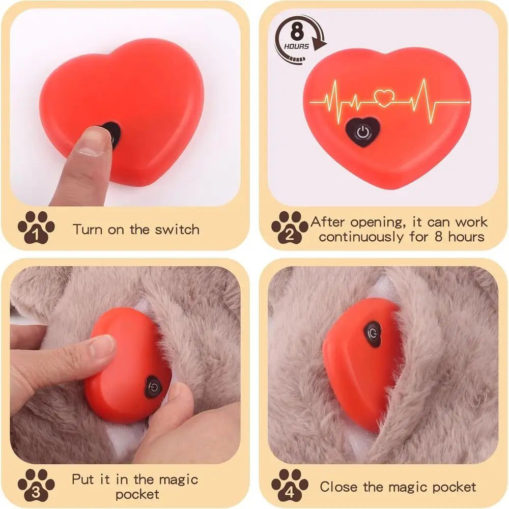 Puppy Heartbeat Toy Anxiety Relief Calming Aid For Pets