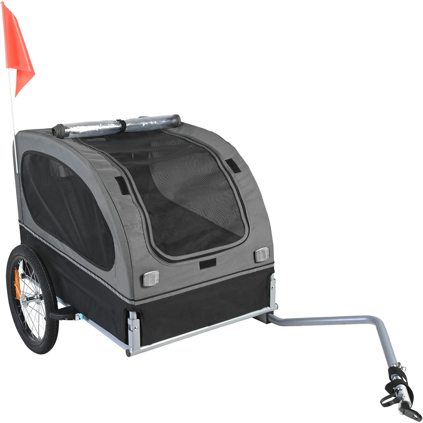 SucceBuy Dog Bike Trailer and Pet Cart With Wheels