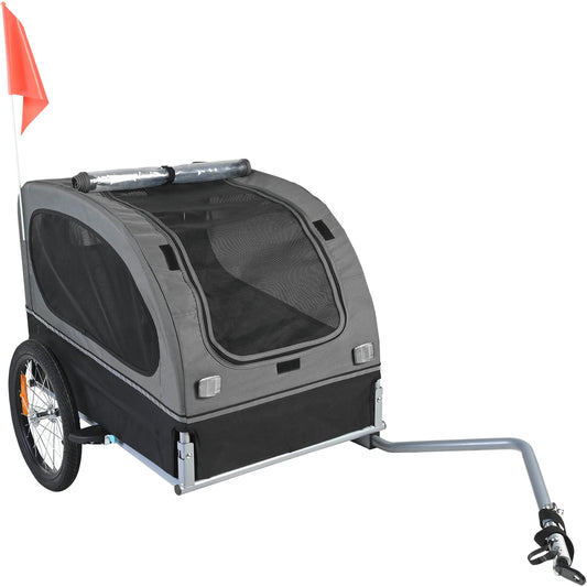 SucceBuy Dog Bike Trailer and Pet Cart With Wheels