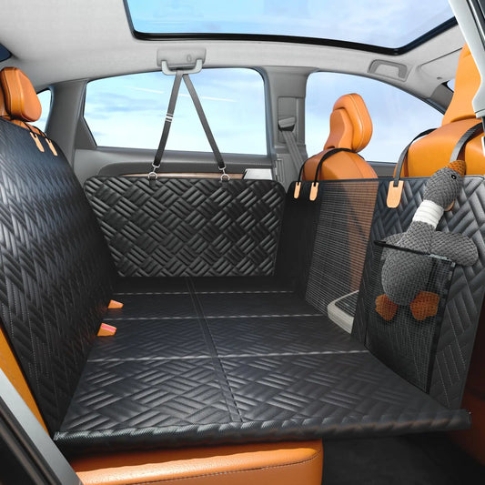 NONECN Hard Bottom Rear Seat Dog Hammock Extender For Cars